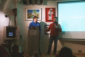 Ecki und Niklas beim Webmontag 2016